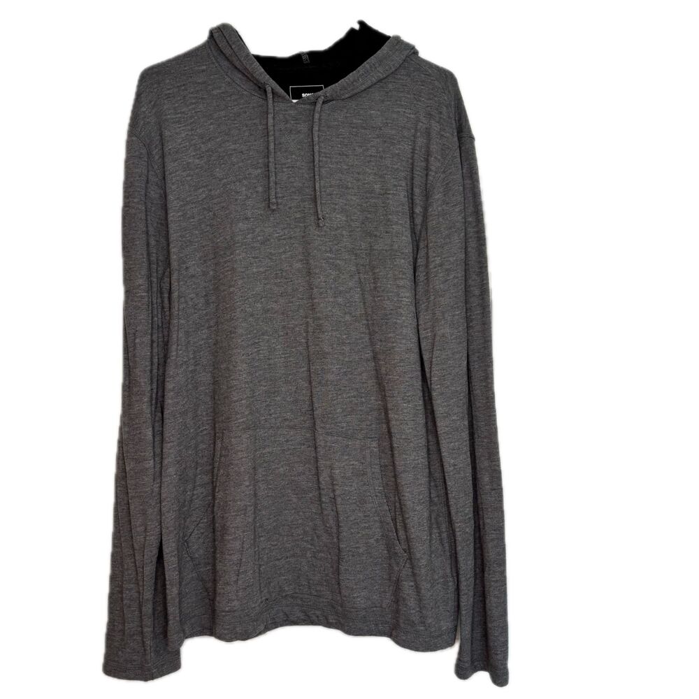Sonoma Men's Large Gray Soft Hoodie Sweatshirt Pullover Long Sleeved Activewear